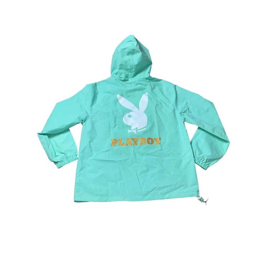 Playboy by PacSun Gold Text Anorak Men’s Windbreaker Jacket Size Medium